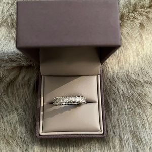 Erwin Pearl 3 carat Princess Cut Eternity Band sz 6 3/4